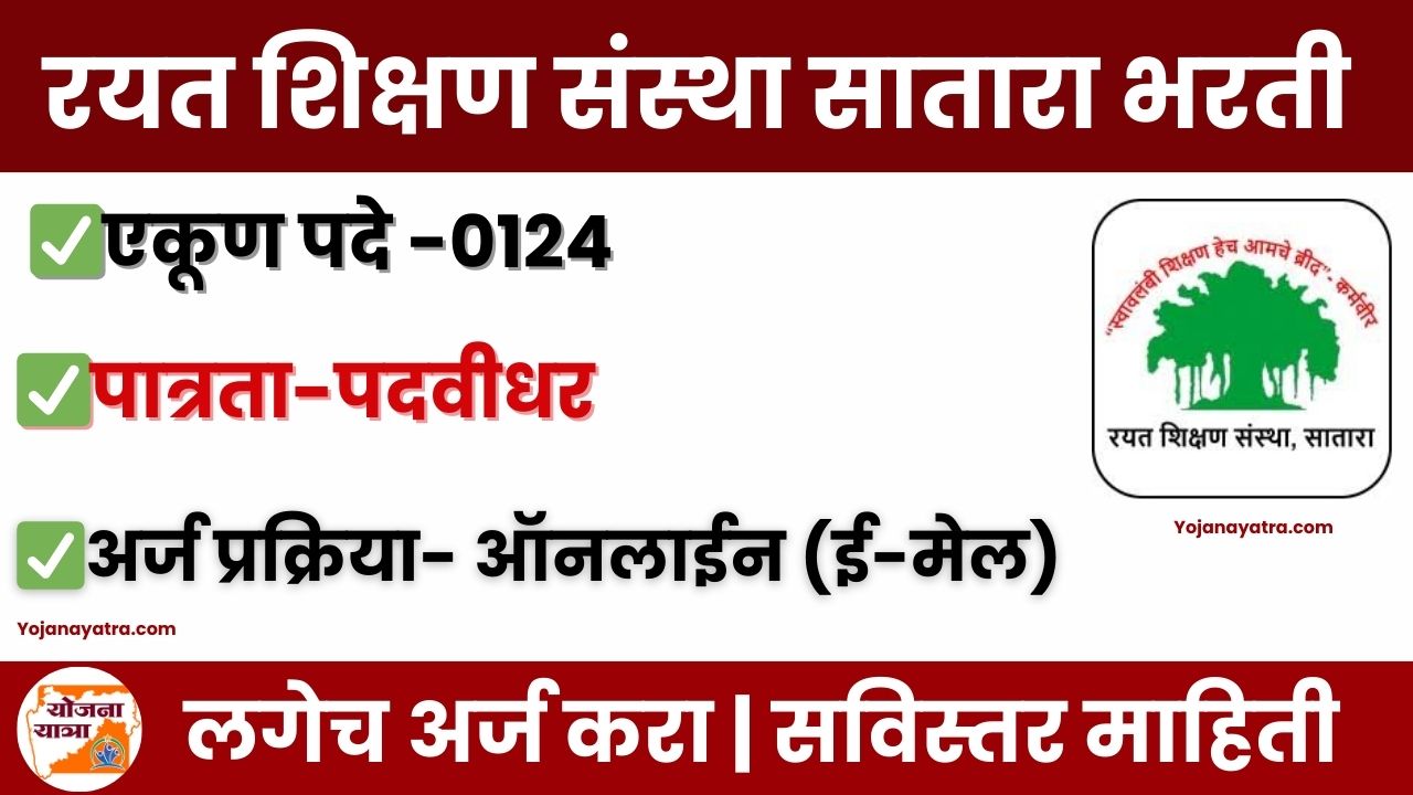 Rayat Shikshan Sanstha Satara Bharti 2025