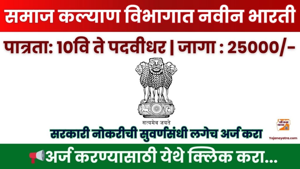 Samaj Kalyan Vibhag Bharti 2025